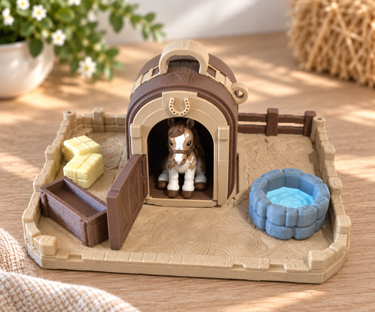 Chestnut 3D Mini Horse Figure | Mini Mates Farm Friends | ClaybyMO