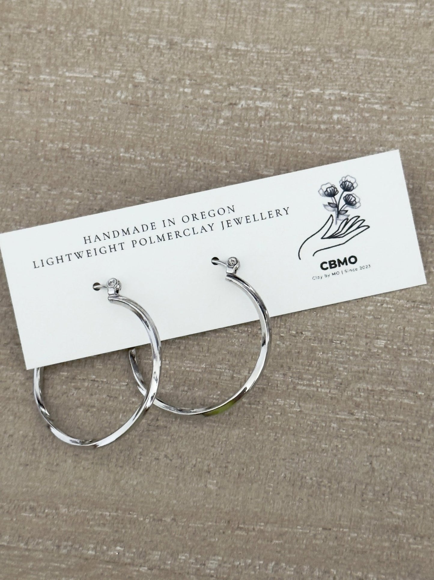 Big Silver Hoops - ClaybyMO