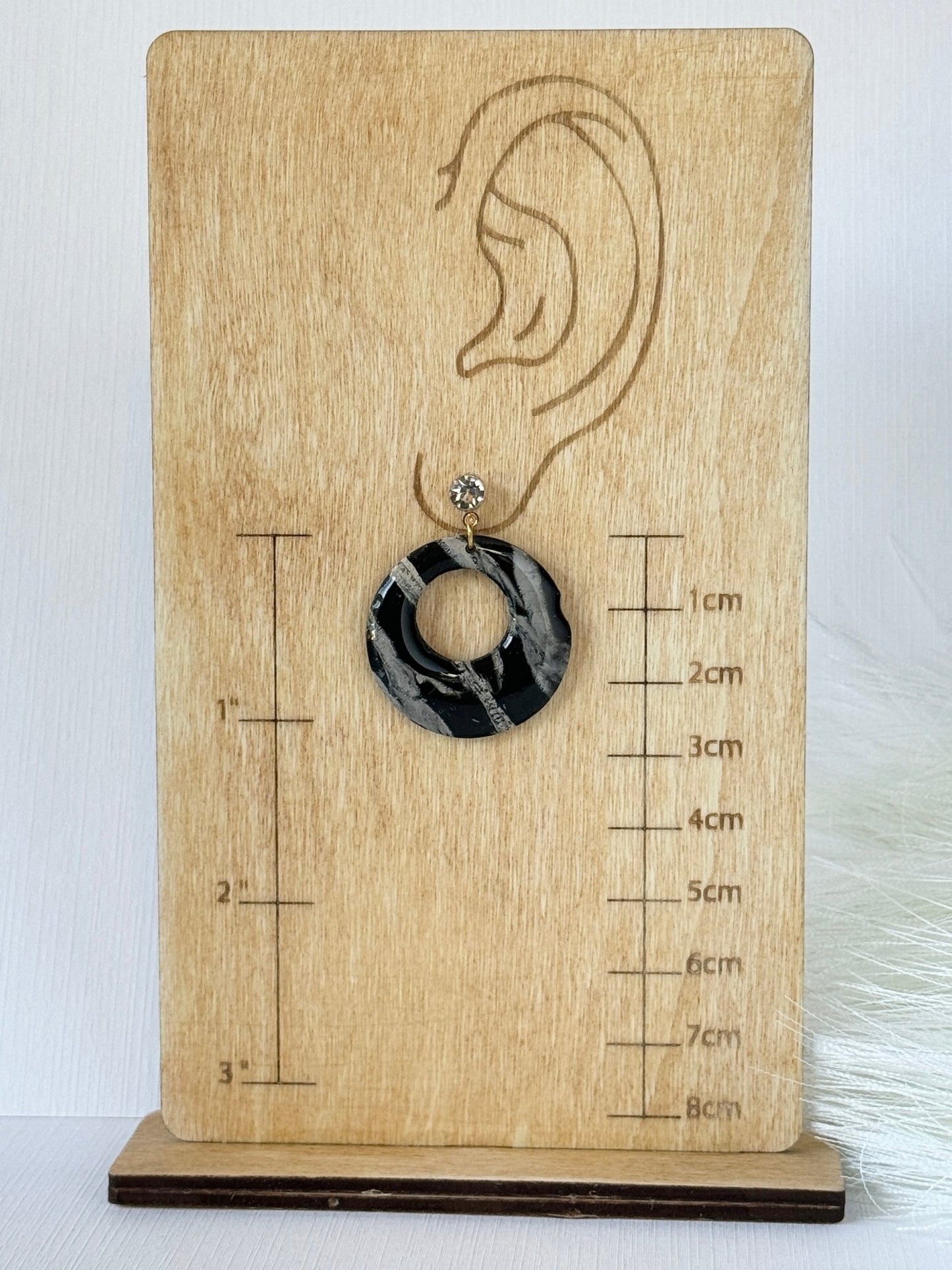 Black Marble Dangles (Multiple Styles) - ClaybyMO