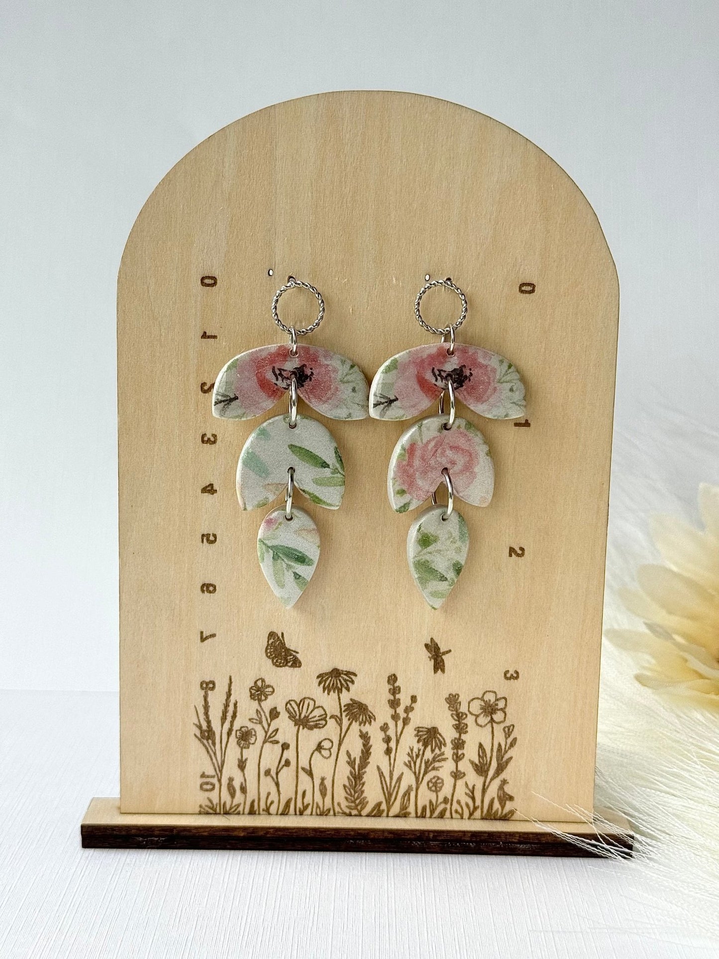 Floral 3 Tier Dangle - ClaybyMO