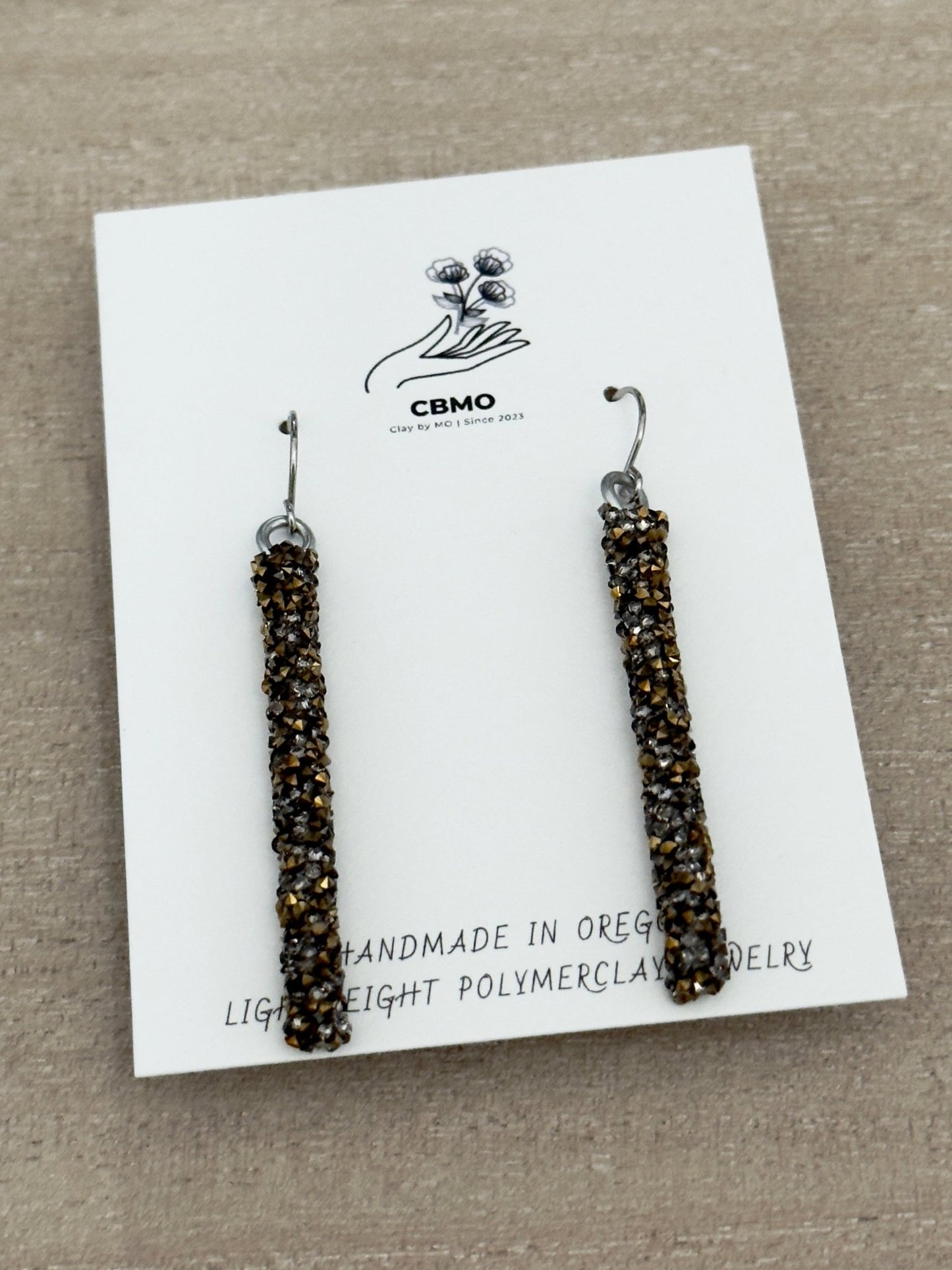 Gold/Silver Rhinestone Dangles - ClaybyMO