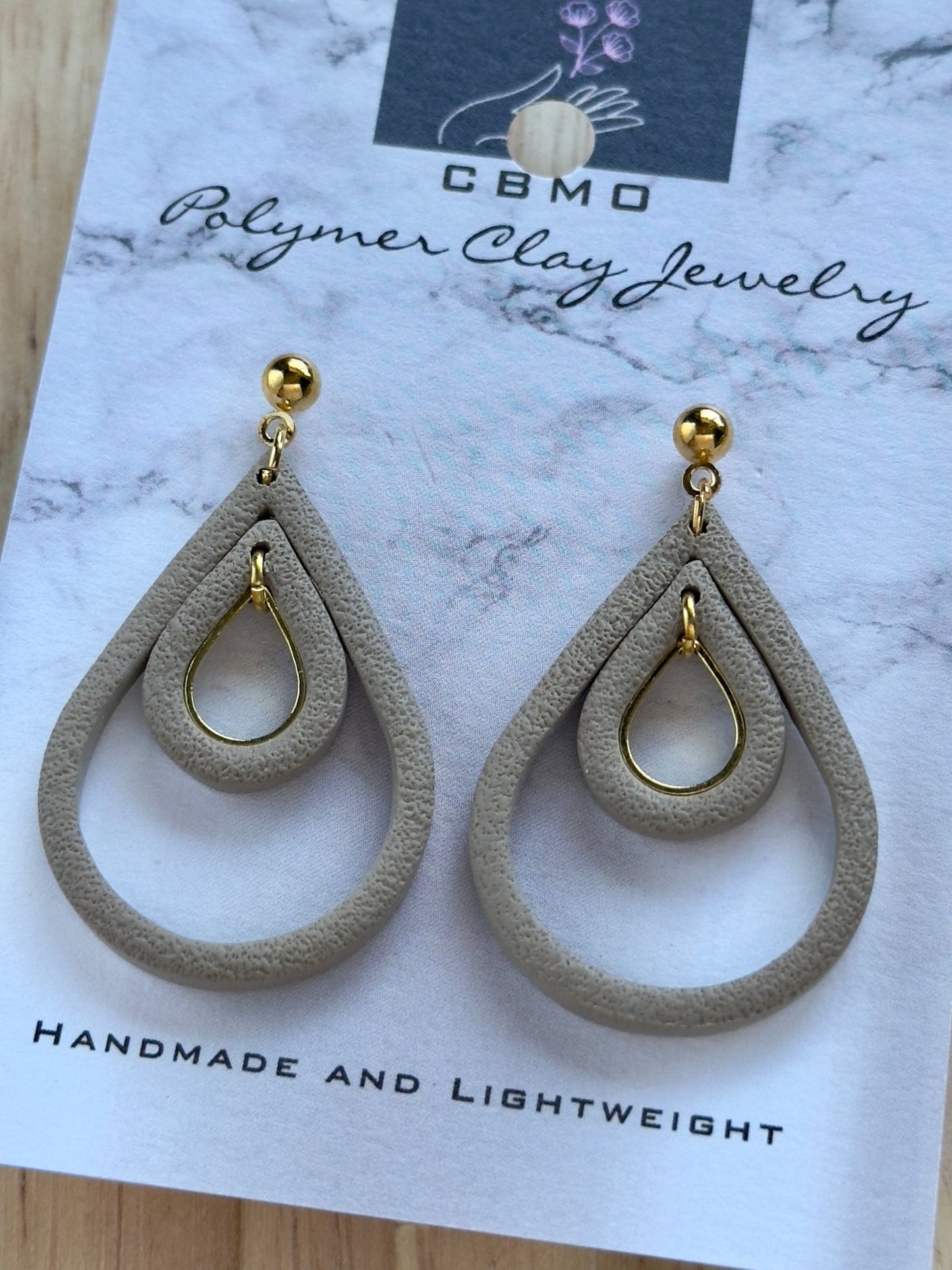 Large Double Tear Dangle - ClaybyMO