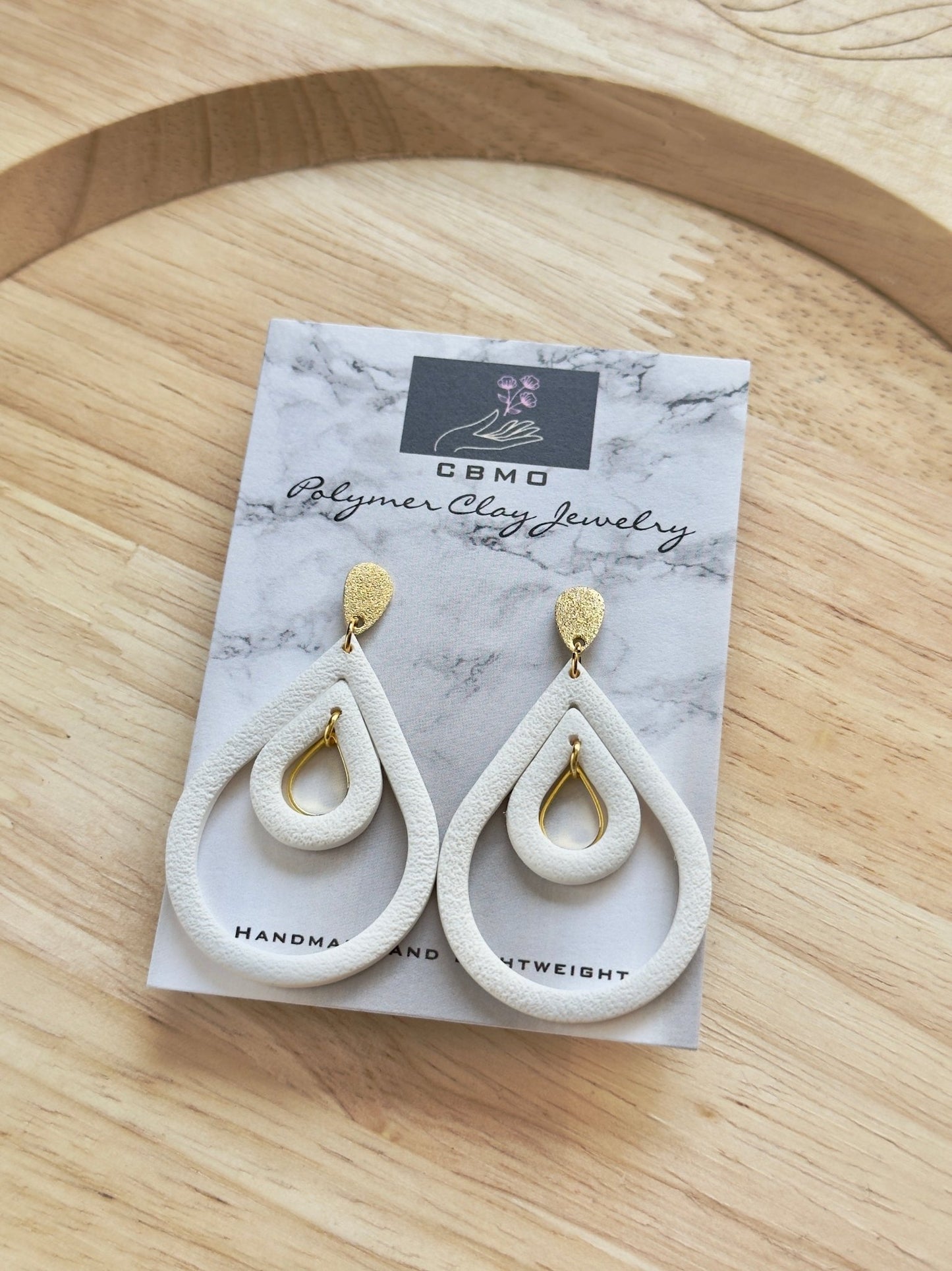 Large Double Tear Dangle - ClaybyMO