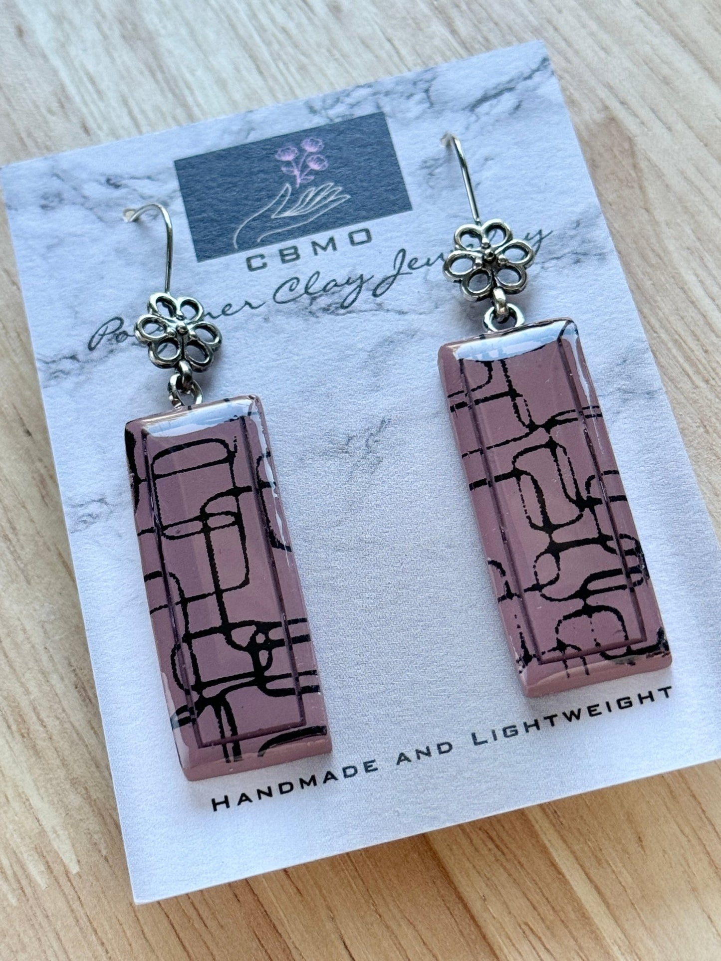 Mauve Dangles - ClaybyMO