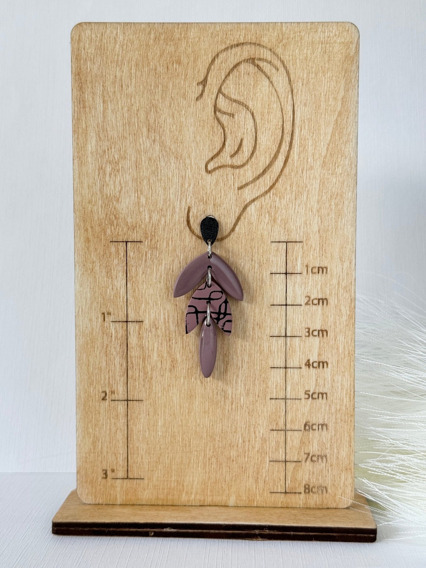 Mauve Dangles - ClaybyMO