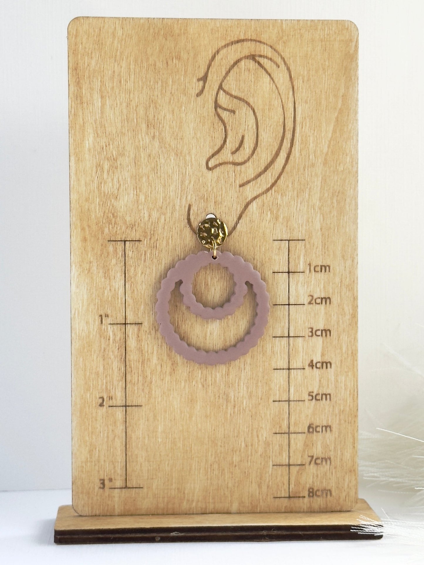 Scalloped Circle Dangles - ClaybyMO