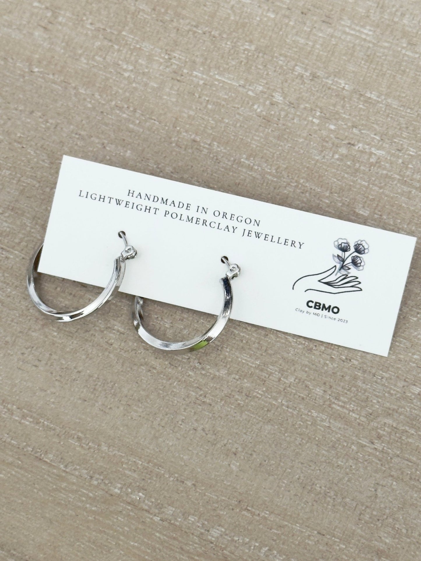 Small Silver Hoops - ClaybyMO
