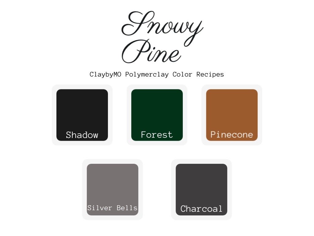 Snowy Pine Color Palette - ClaybyMO