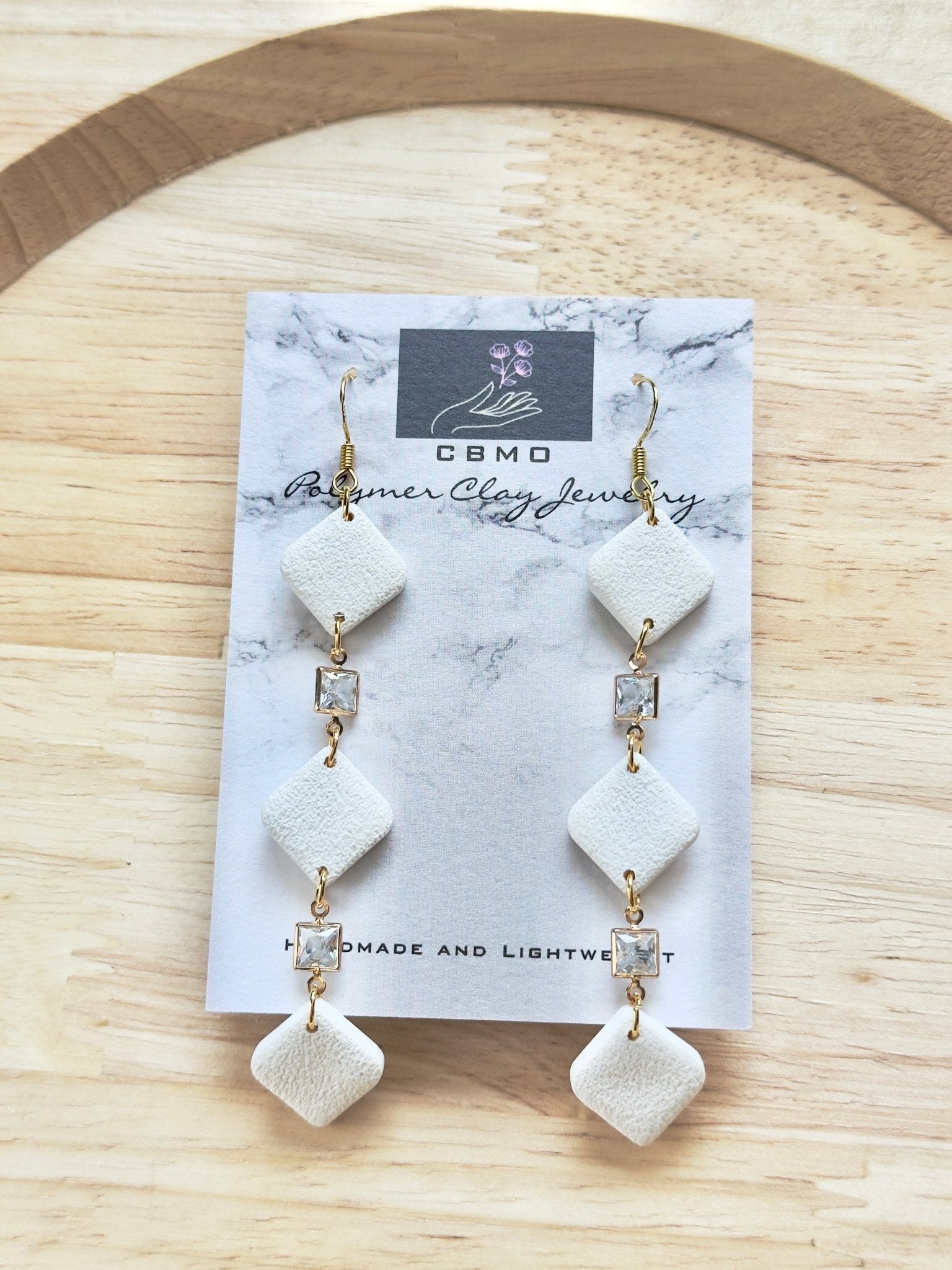Triple Diamond Dangles - ClaybyMO