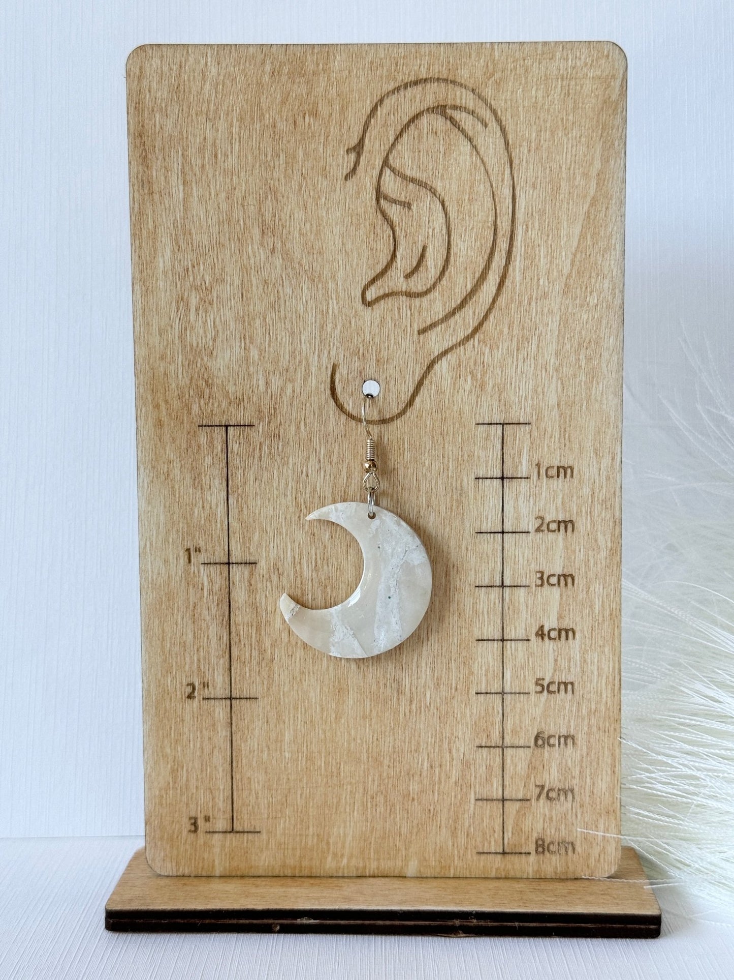 White/Cream Marble Dangles (Multiple Styles) - ClaybyMO