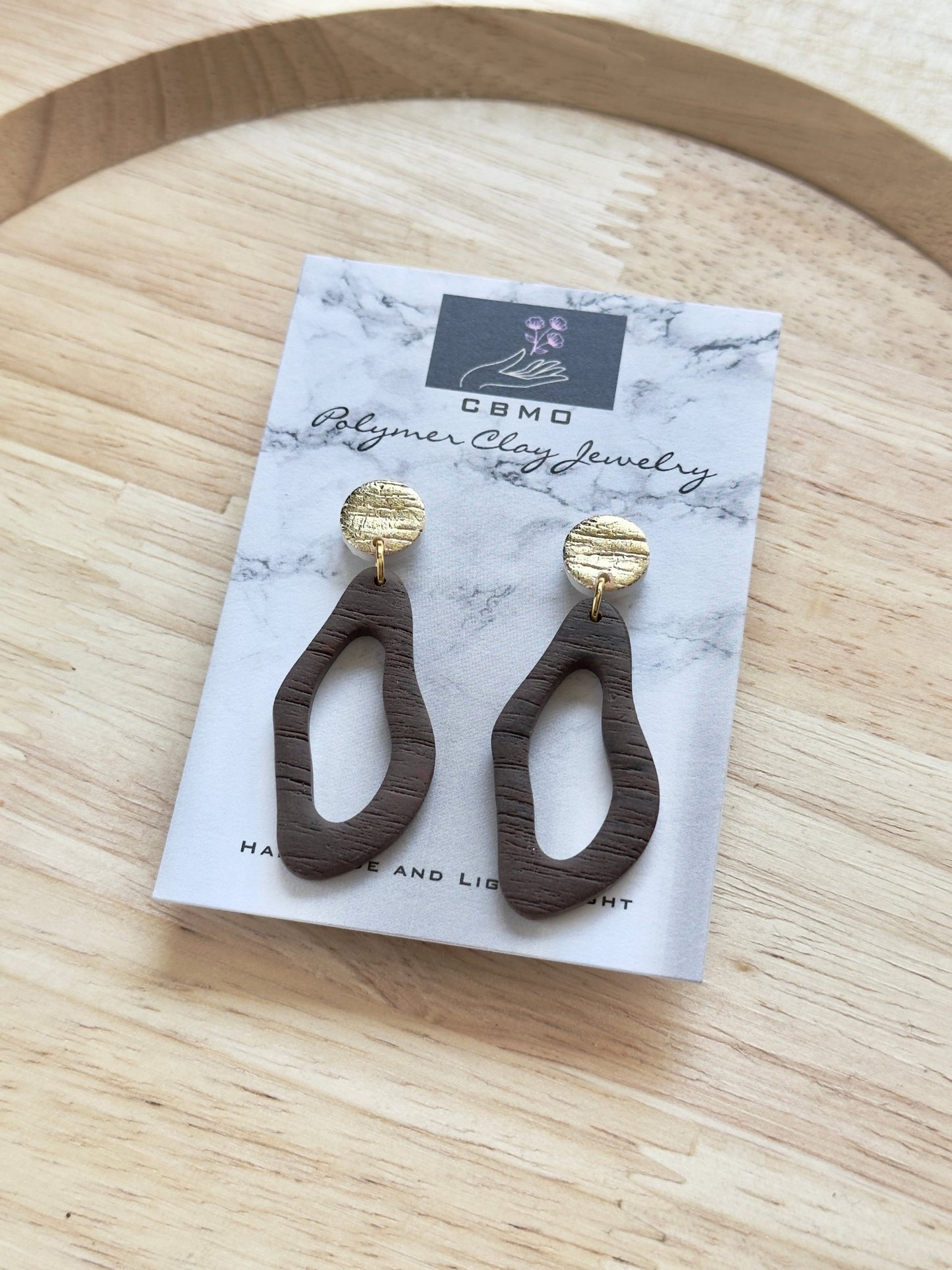 Wood Dangles - ClaybyMO