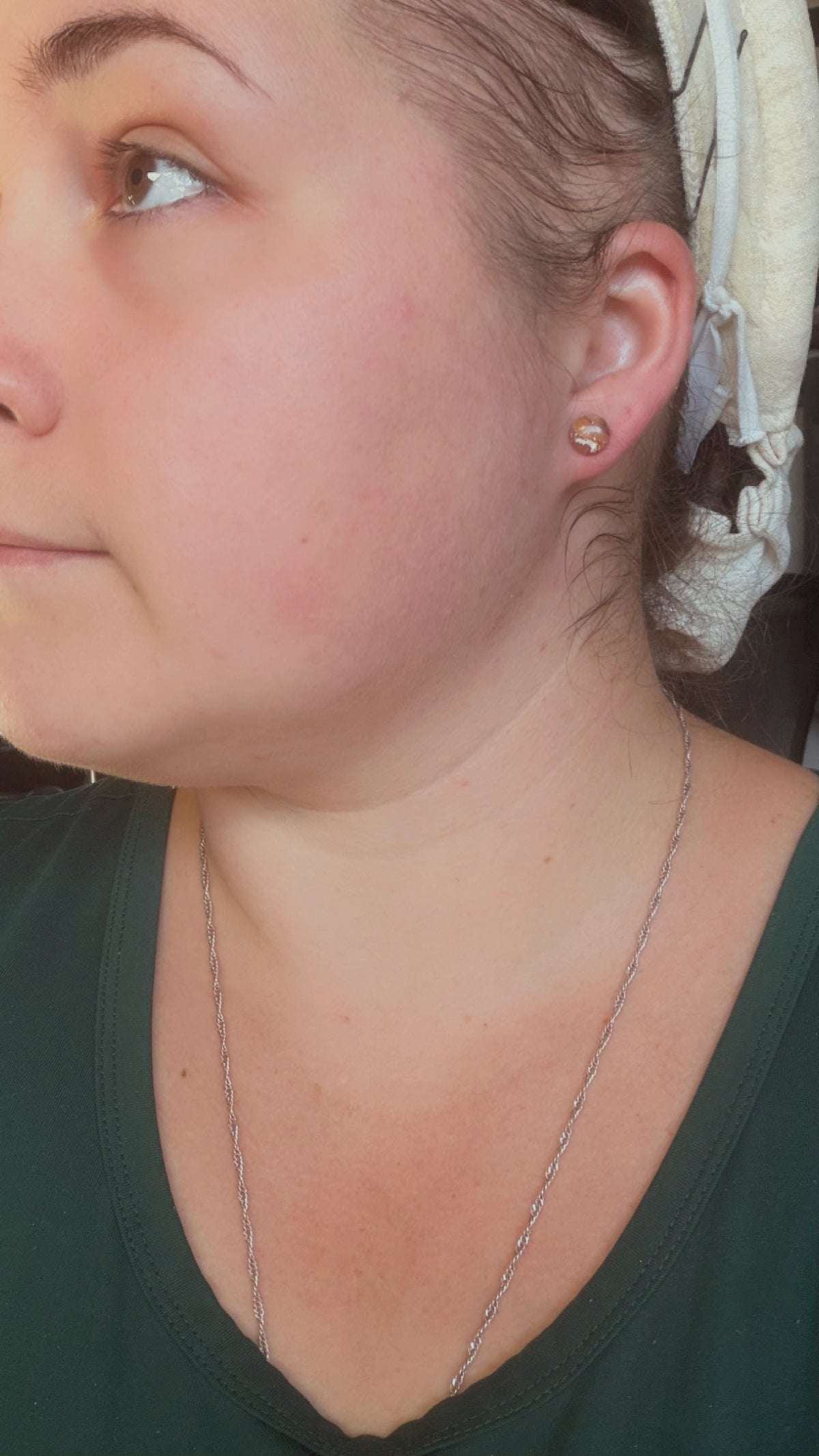 Brown & Gold Marble Polymer Clay Earrings | ClaybyMO