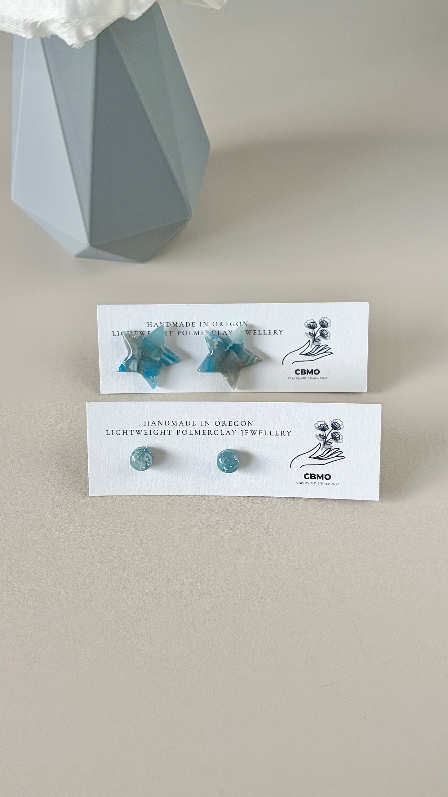 Blue + Silver Marble Collection