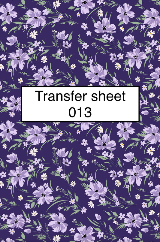Transfer Sheet 013