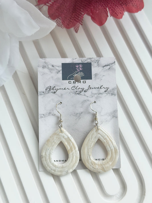 White/Cream Marble Dangles (Multiple Styles)