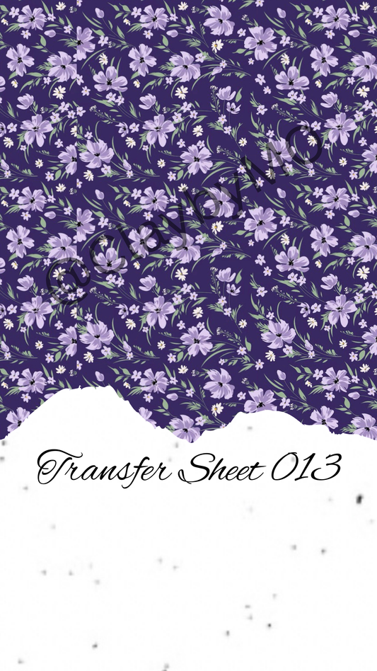 Transfer Sheet 013