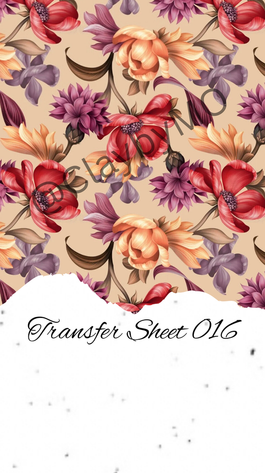 Transfer Sheet 016