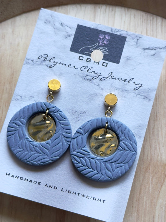 Gold Circle Dangles - ClaybyMO