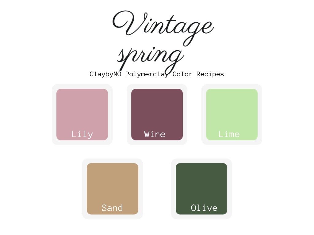Classic Spring Color Models Vintage Spring Color Palette – ClaybyMO